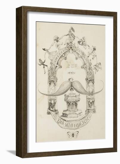 Illustration Depicting a Man With an Over-sized Moustache-null-Framed Giclee Print