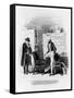 Illustration Depicting a Scene from the Charles Dickens Novel Martin Chuzzlewit-null-Framed Stretched Canvas