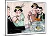 Illustration Depicting a Worldly Dinner in “Gatsby the Magnificent”” by American Writer Francis Sco-Patrizia La Porta-Mounted Giclee Print