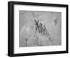 Illustration Depicting Expedition Members Ascending Mont Blanc-null-Framed Giclee Print