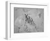 Illustration Depicting Expedition Members Ascending Mont Blanc-null-Framed Giclee Print