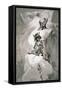 Illustration Depicting Expedition Members on the Ascent of Mont Blanc-null-Framed Stretched Canvas