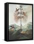 Illustration Depicting Hummingbirds Feeding from a Plant-Bettmann-Framed Stretched Canvas