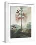 Illustration Depicting Hummingbirds Feeding from a Plant-Bettmann-Framed Giclee Print