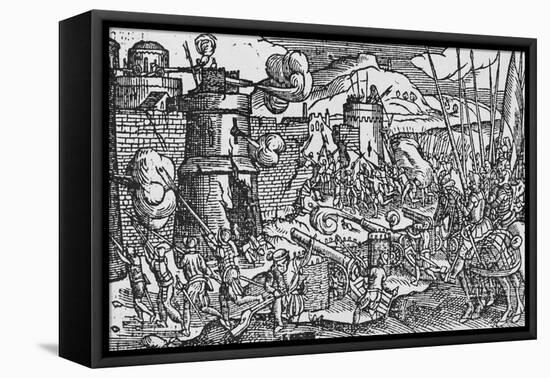 Illustration Depicting Siege of Dublin-null-Framed Stretched Canvas