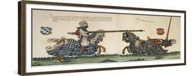 Illustration Depicting Wilhelm Von Bayern Clashing with Johannes Von Pin in Tournament-null-Framed Giclee Print