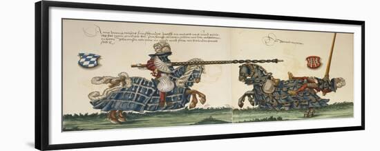 Illustration Depicting Wilhelm Von Bayern Clashing with Johannes Von Pin in Tournament-null-Framed Giclee Print