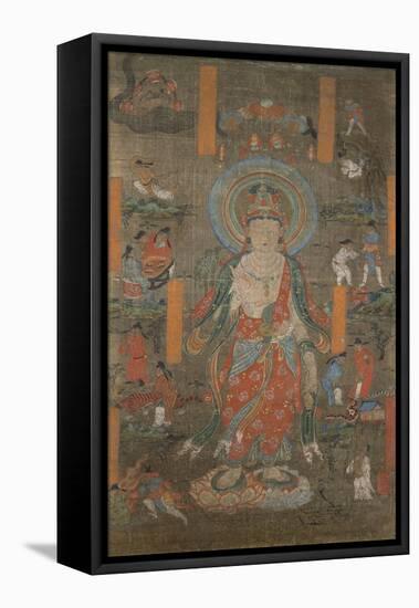 Illustration du "Sutra de Guanyin"-null-Framed Stretched Canvas