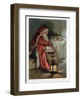 Illustration Entitled The New Picture Book Depicting a Visit from Santa-null-Framed Premium Giclee Print