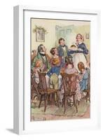 Illustration for a Christmas Carol by Charles Dickens-Charles Edmund Brock-Framed Giclee Print