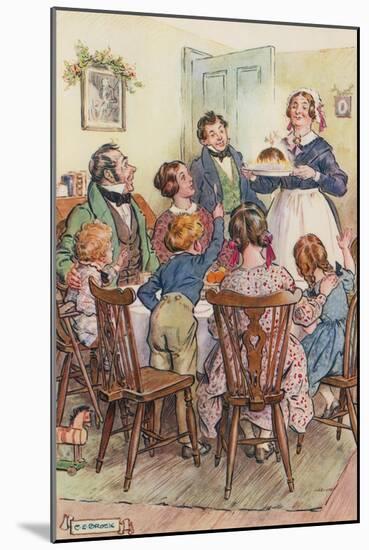 Illustration for a Christmas Carol by Charles Dickens-Charles Edmund Brock-Mounted Giclee Print