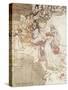 Illustration for a Fairy Tale, Fairy Queen Covering a Child with Blossom-Arthur Rackham-Stretched Canvas