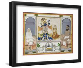 Illustration for a Manuscript on the Worship of Srinathji, Rajasthan, Early 19th Century-null-Framed Giclee Print