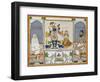 Illustration for a Manuscript on the Worship of Srinathji, Rajasthan, Early 19th Century-null-Framed Premium Giclee Print