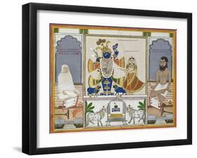 Illustration for a Manuscript on the Worship of Srinathji, Rajasthan, Early 19th Century-null-Framed Giclee Print