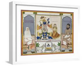 Illustration for a Manuscript on the Worship of Srinathji, Rajasthan, Early 19th Century-null-Framed Giclee Print