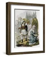 Illustration for a Scene from Ivanhoe by Sir Walter Scott-null-Framed Giclee Print