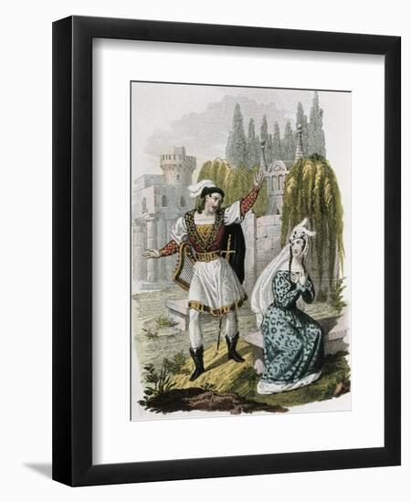 Illustration for a Scene from Ivanhoe by Sir Walter Scott-null-Framed Giclee Print