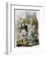 Illustration for a Scene from Ivanhoe by Sir Walter Scott-null-Framed Giclee Print