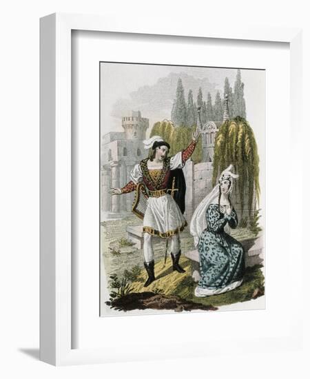 Illustration for a Scene from Ivanhoe by Sir Walter Scott-null-Framed Giclee Print