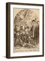 Illustration for All's Well That Ends Well, from 'The Illustrated Library Shakespeare', Published…-Sir John Gilbert-Framed Giclee Print