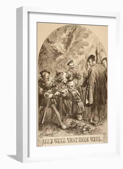 Illustration for All's Well That Ends Well, from 'The Illustrated Library Shakespeare', Published…-Sir John Gilbert-Framed Giclee Print