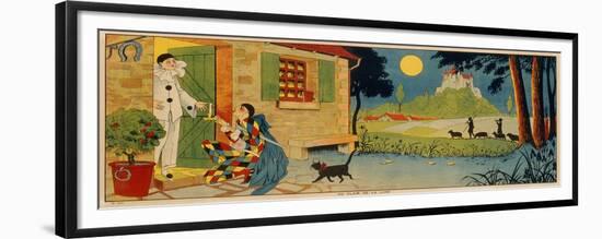 Illustration for 'Au Clair De La Lune', C.1930 (Colour Litho)-null-Framed Premium Giclee Print