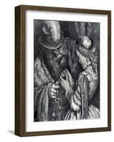 Illustration for 'Bluebeard' by Charles Perrault (1628-1703) 1893-Gustave Doré-Framed Giclee Print