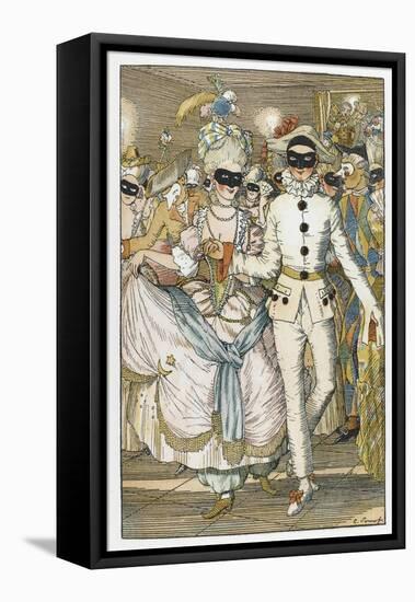 Illustration for Book Le Livre De La Marquise-Konstantin Andreyevich Somov-Framed Stretched Canvas