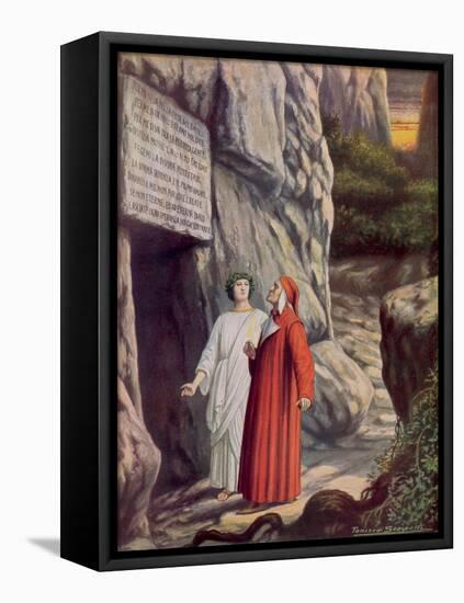 Illustration for Dante's Divine Comedy-Tancredi Scarpelli-Framed Stretched Canvas