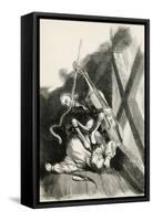Illustration for Devil in Belfry-Edgar Allan Poe-Framed Stretched Canvas