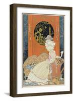 Illustration for 'Fetes Galantes' by Paul Verlaine (1844-96) 1928 (Pochoir Print)-Georges Barbier-Framed Giclee Print