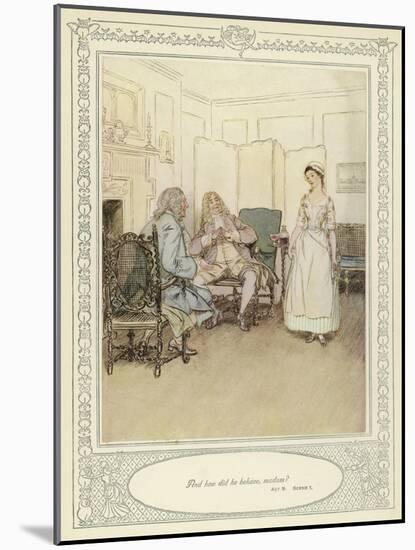 Illustration for Goldsmith's She Stoops to Conquer-Hugh Thomson-Mounted Giclee Print