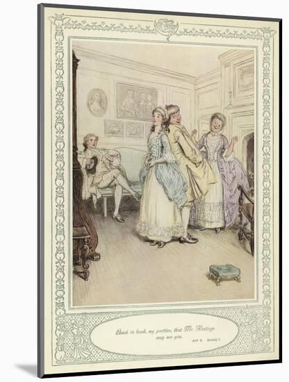 Illustration for Goldsmith's She Stoops to Conquer-Hugh Thomson-Mounted Giclee Print