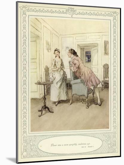 Illustration for Goldsmith's She Stoops to Conquer-Hugh Thomson-Mounted Giclee Print