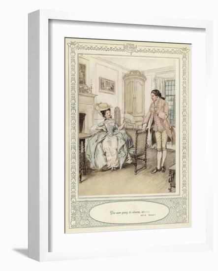 Illustration for Goldsmith's She Stoops to Conquer-Hugh Thomson-Framed Giclee Print