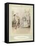 Illustration for Goldsmith's She Stoops to Conquer-Hugh Thomson-Framed Stretched Canvas