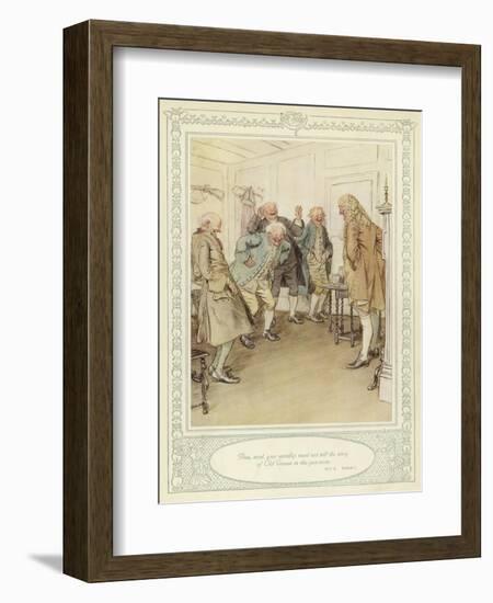 Illustration for Goldsmith's She Stoops to Conquer-Hugh Thomson-Framed Giclee Print