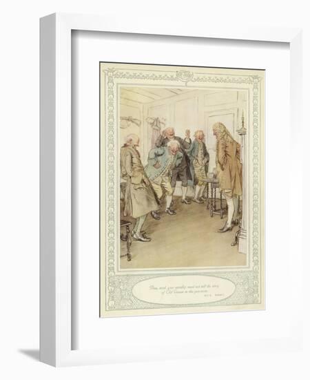 Illustration for Goldsmith's She Stoops to Conquer-Hugh Thomson-Framed Giclee Print