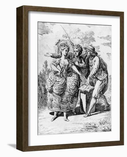 Illustration for 'Le Devin Du Village' by Jean-Jacques Rousseau (1712-78) 1779-Pierre Lelu-Framed Giclee Print