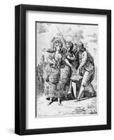 Illustration for 'Le Devin Du Village' by Jean-Jacques Rousseau (1712-78) 1779-Pierre Lelu-Framed Premium Giclee Print