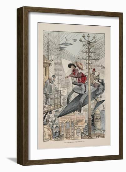 Illustration for Le Vingtième Siècle: La Vie Électrique-Albert Robida-Framed Giclee Print