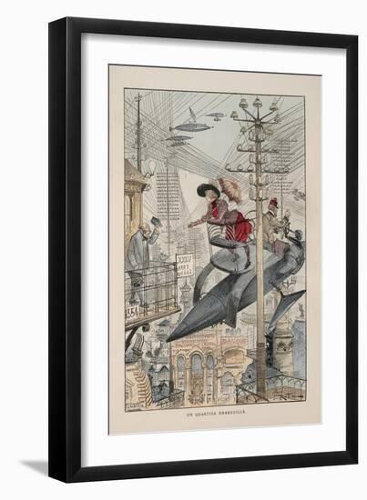 Illustration for Le Vingtième Siècle: La Vie Électrique-Albert Robida-Framed Giclee Print