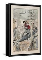 Illustration for Le Vingtième Siècle: La Vie Électrique-Albert Robida-Framed Stretched Canvas