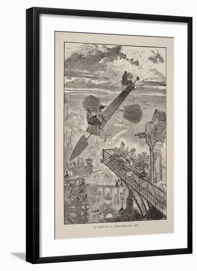 Illustration for Le Vingtième Siècle: La Vie Électrique-Albert Robida-Framed Giclee Print