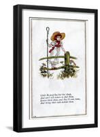 Illustration for Little Bo-Peep Has Lost Her Sheep, Kate Greenaway-Catherine Greenaway-Framed Giclee Print