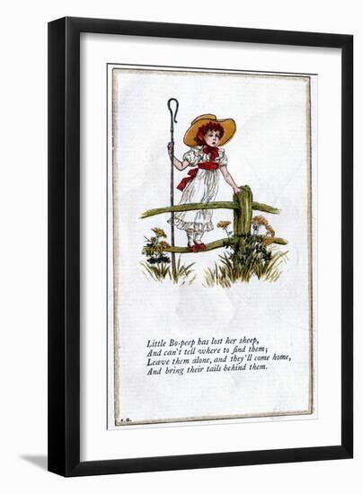 Illustration for Little Bo-Peep Has Lost Her Sheep, Kate Greenaway-Catherine Greenaway-Framed Giclee Print