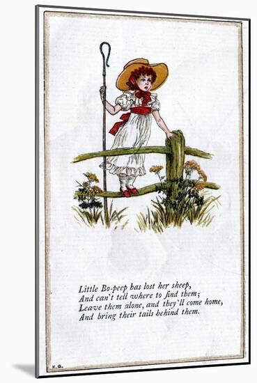 Illustration for Little Bo-Peep Has Lost Her Sheep, Kate Greenaway-Catherine Greenaway-Mounted Giclee Print