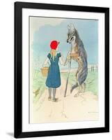 Illustration for 'Little Red Riding Hood' by Charles Perrault (1628-1703)-A. Vimar-Framed Giclee Print