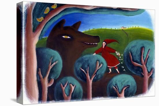 Illustration for Little Red Riding Hood (Pastel)-Patrizia La Porta-Stretched Canvas